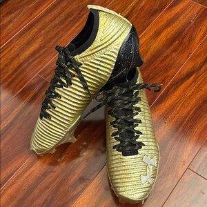 Under Armour Gold and Black Men’s Footfall Cleat